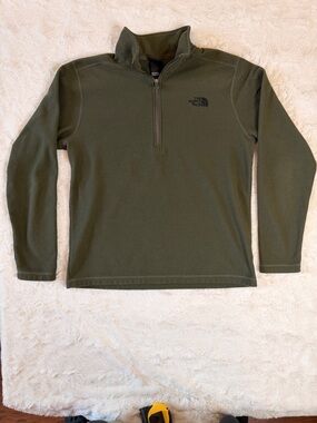 The North Face Canyonlands 1/4 Zip Fleece Pullover - Olive Green Men's Large